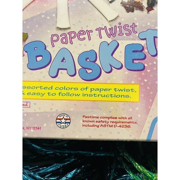 Paper Twist Baskets Kit Kids Crafts NIB Plus 214+ Ft Extra Metallic Twist Ribbon - Picture 12 of 12